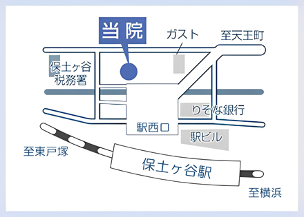 保土ヶ谷耳鼻咽喉科の地図